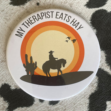 My Therapist Eats Hay Compact Mirror