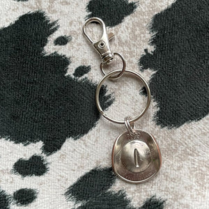 Cowgirl Quarter Hat Keychain