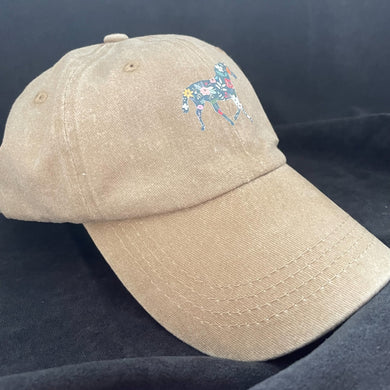 Floral Horse Silhouette Hat