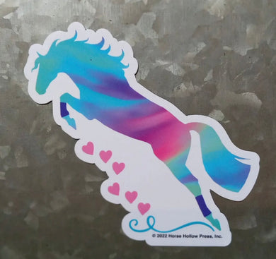 Rainbow Jumper Horse Magnet