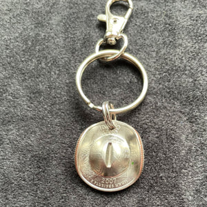 Cowgirl Quarter Hat Keychain