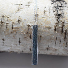 Load image into Gallery viewer, Hammered Bar Necklace